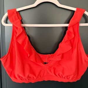 Time and Tru Vibrant Orange Bikini Top